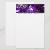 Lila Baubles-Header - lila Text Briefpapier (Vorne/Hinten)