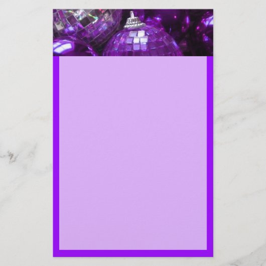 Lila Baubles-Header-Papier lila Briefpapier (Vorderseite)