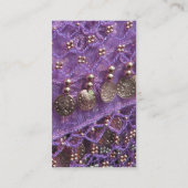 Lila Bauchetanzkarte Visitenkarte (Rückseite)