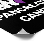 Lila Bauchspeicheldrüsenkrebs-Awarene Poster (Ecke)