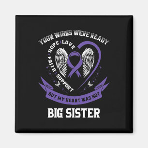 Lila Bauchspeicheldrüsenkrebs-Bewusstsein Big Sist Magnet