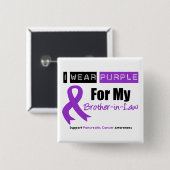 Lila Bauchspeicheldrüsenkrebs Button (Vorne & Hinten)