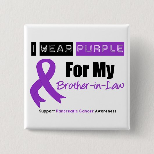 Lila Bauchspeicheldrüsenkrebs Button (Vorderseite)