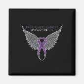 Lila Bauchspeicheldrüsenkrebsbewusstsein mit Ang Magnet (Vorne)