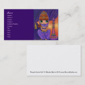 Lila Bauchtänzeringenie-Mädchen mit magischer Visitenkarte (Vorne/Hinten)