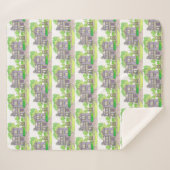 Lila Bauernhaus Sherpa Blanket Sherpadecke (Vorderseite (Horizontal))