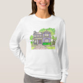 Lila Bauernhof Langschläfer T - Shirt (Vorderseite)