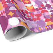 Lila Bauhaus Modernste Geschenkpapier im deutschen (Rolleneckpunkt)