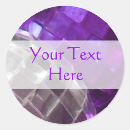 Lila Bauklammer, Aufkleber "Dein Text"