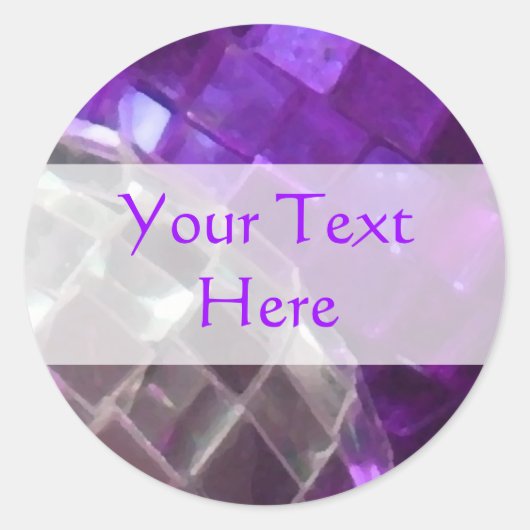 Lila Bauklammer, Aufkleber "Dein Text" (Vorderseite)