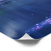 Lila Baum am See Poster (Ecke)