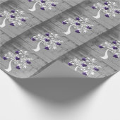 Lila Baum des Hearts-Wrapping Paper Geschenkpapier (Ecke)