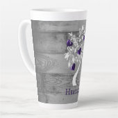 Lila Baum des Herzens Personalisierte Latte-Tasse Milchtasse (Linke Ecke)