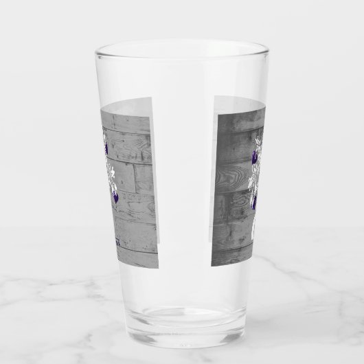 Lila Baum des Personalisierten Herzglas-Pokals Glas (Links)