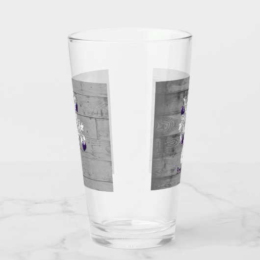 Lila Baum des Personalisierten Herzglas-Pokals Glas (Rechts)