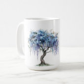 Lila Baum Träume Kaffeetasse (Vorderseite Links)
