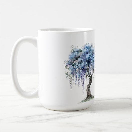 Lila Baum Träume Kaffeetasse (Links)