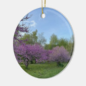 Lila Bäume Keramik Ornament (Links)