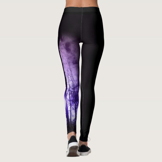 Lila Bäume Leggings (Rückseite)