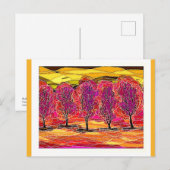 Lila Bäume Postkarte (Vorne/Hinten)