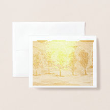 Lila Bäume von Mark Edward Westerfield Gold Foil