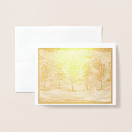 Lila Bäume von Mark Edward Westerfield Gold Foil Folienkarte