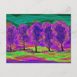 Lila Bäume von Mark Edward Westerfield Postkarte