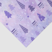 Lila Baumfest Weihnachtsmuster Seidenpapier (Ausschnitt)
