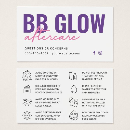 Lila BB-Glanz nach Pflegeinstruktion (Vorne & Hinten)