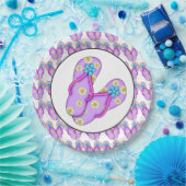 Lila Beach drehte Flop Party Papierplatte Pappteller (Party)