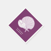 Lila Beach-Thema Serviette (Ecke)