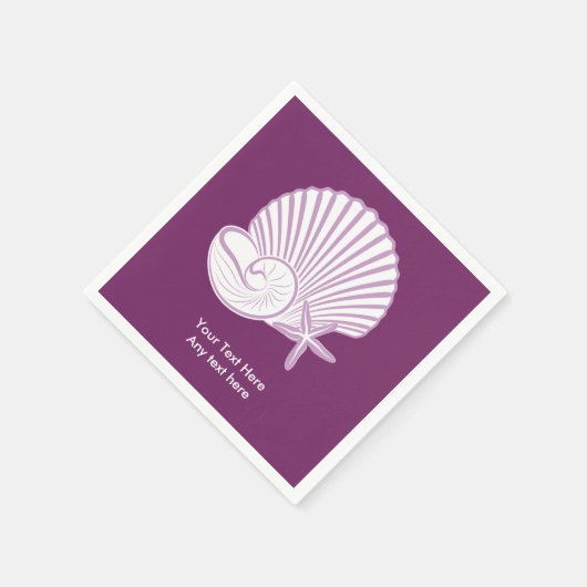 Lila Beach-Thema Serviette (Ecke)