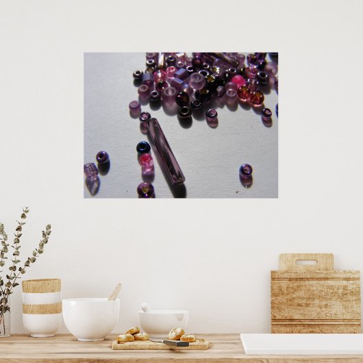 Lila Beads 1 Poster (Küche)
