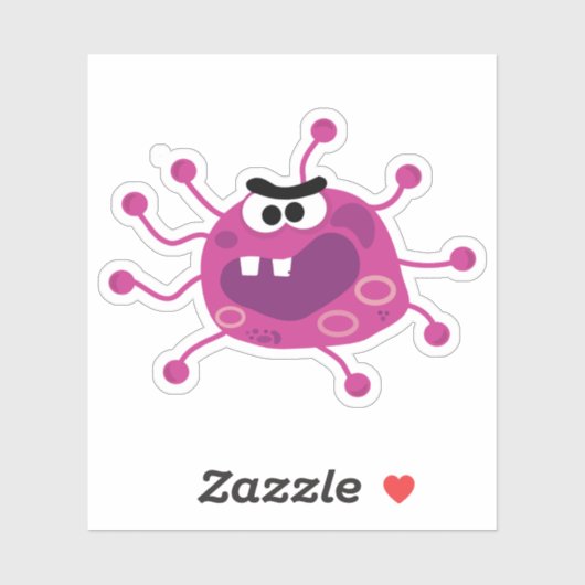 Lila beängstigendes Virus Aufkleber (Blatt)