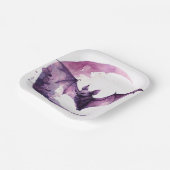 Lila Becken mit Halbmond Pappteller (Gewinkelt)