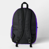 Lila Bedruckter Rucksack (Rückseite)