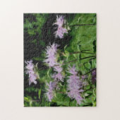 Lila Bee Balm Blume Foto Malerei Puzzle (Vertikal)