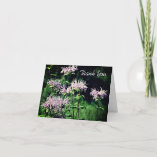 Lila Bee Balm Blume individuell anpassbar Dankesch Dankeskarte