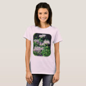 Lila Bee Balm Blume Natur T-Shirt (Vorne ganz)