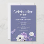 Lila Beerdigung des Lebens Einladung (Vorderseite)