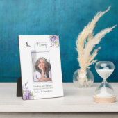 Lila Beerdigung von Blumen und Schmetterlingen Fotoplatte (Seite)