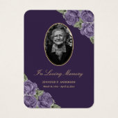 Lila Beerdigungskarte (Vorderseite)