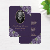 Lila Beerdigungskarte (Schreibtisch)