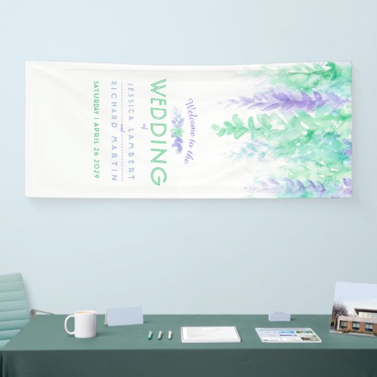 Lila Begrüßungsbanner Banner (Messe)