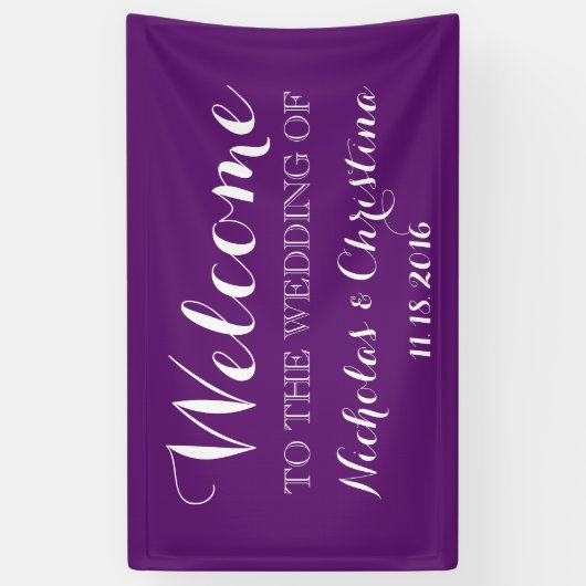 LILA Begrüßungsbanner Rustikales Gold Banner (Vertikal)