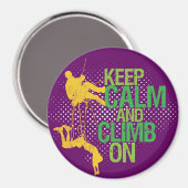 Lila Behalt-Ruhe und Klettergerichte auf dem Felse Magnet (Vorderseite/Rückseite)