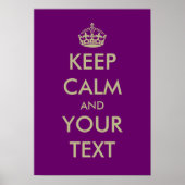 Lila behalten Plakatvorlage | Anpassbar Poster (Vorne)