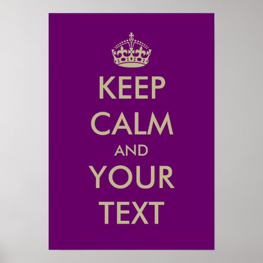 Lila behalten Plakatvorlage | Anpassbar Poster (Vorne)