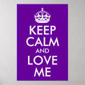 Lila Behalten Ruhe und Liebe Poster (Vorne)