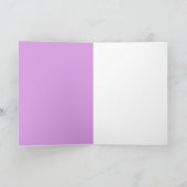 Lila Behalten Ruhe und Text leicht machen Karte (Innenseite)